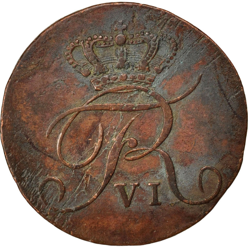 NORWAY, 2 Skilling, 1810, KM #280.1, EF(40-45), Copper, 9.34