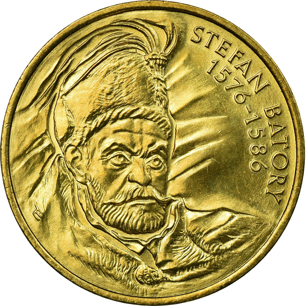 Coin, Poland, Stefan Batory, 2 Zlote, 1997, Warsaw, AU(55-58), Brass, KM:325