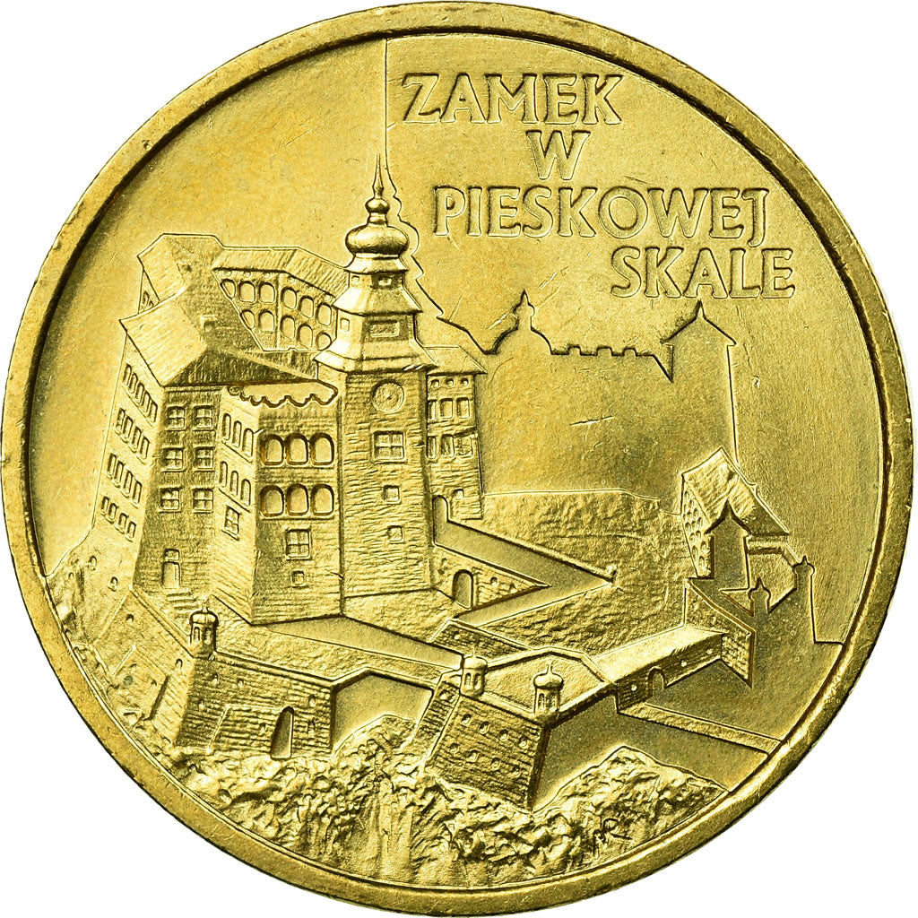 Coin, Poland, Zamek W Pieskowej Skale, 2 Zlote, 1997, Warsaw, EF(40-45), Brass