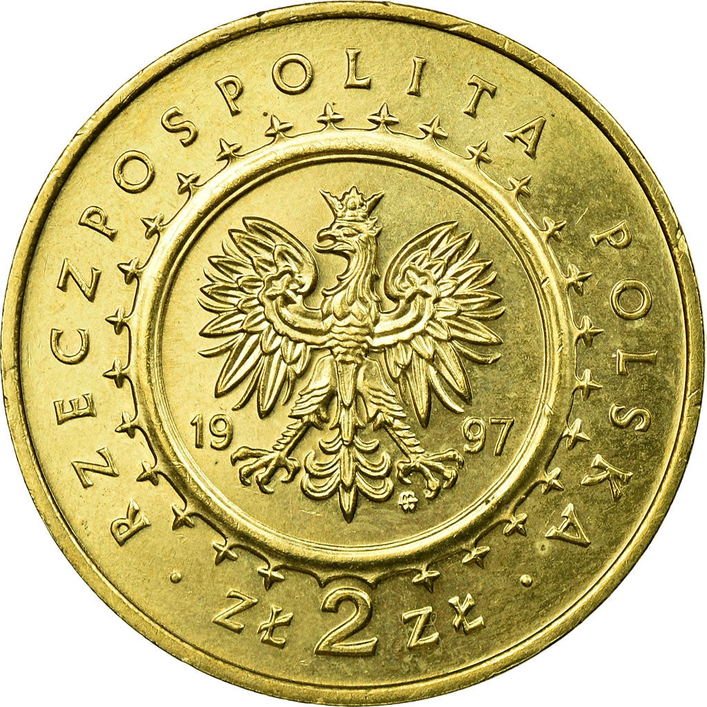 Coin, Poland, Zamek W Pieskowej Skale, 2 Zlote, 1997, Warsaw, EF(40-45), Brass