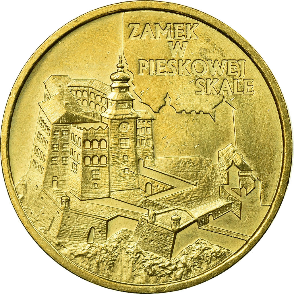 Munten, Polen, Zamek W Pieskowej Skale, 2 Zlote, 1997, Warsaw, ZF, Tin, KM:331