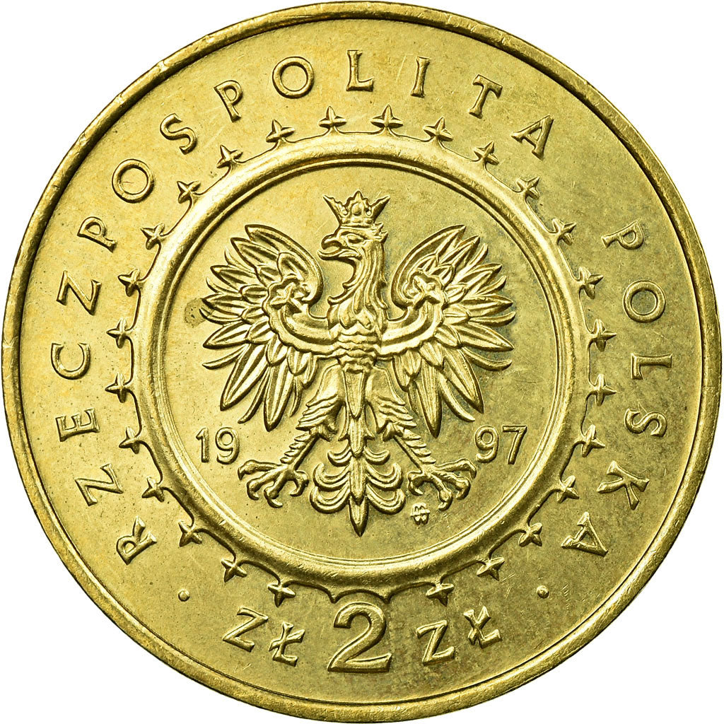 Munten, Polen, Zamek W Pieskowej Skale, 2 Zlote, 1997, Warsaw, ZF, Tin, KM:331