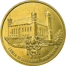 Coin, Poland, Castle and shield, 2 Zlote, 1996, Warsaw, EF(40-45), Brass, KM:313