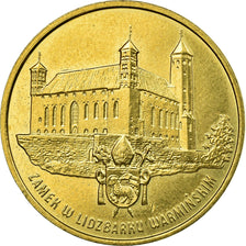 Coin, Poland, Castle and shield, 2 Zlote, 1996, Warsaw, EF(40-45), Brass, KM:313
