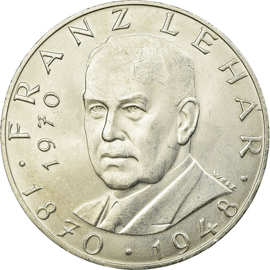 Moneta, Austria, 100th Anniversary - Birth of Franz Lehar, Composer, 25