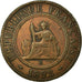 Coin, FRENCH INDO-CHINA, Cent, 1892, Paris, VF(30-35), Bronze, KM:1