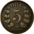 Moneta, Norwegia, 5 Öre, 1875, EF(40-45), Bronze, KM:349