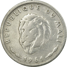 Coin, Mali, 25 Francs, 1961, Paris, VF(20-25), Aluminum, KM:4