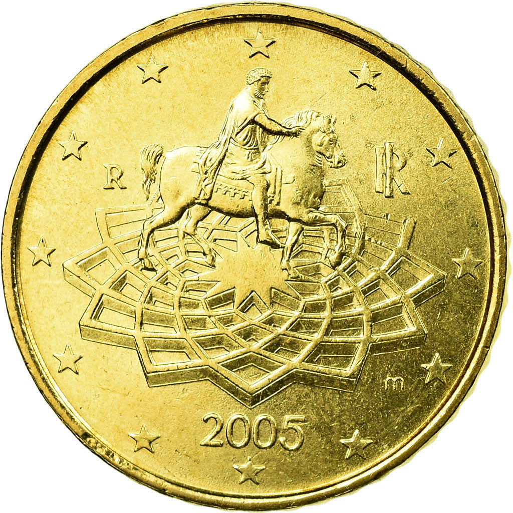 Italien, 50 Euro Cent, 2005, SS, Messing, KM:215