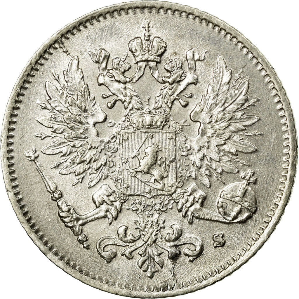 Coin, Finland, Nicholas II, 25 Penniä, 1916, VF(20-25), Silver, KM:6.2