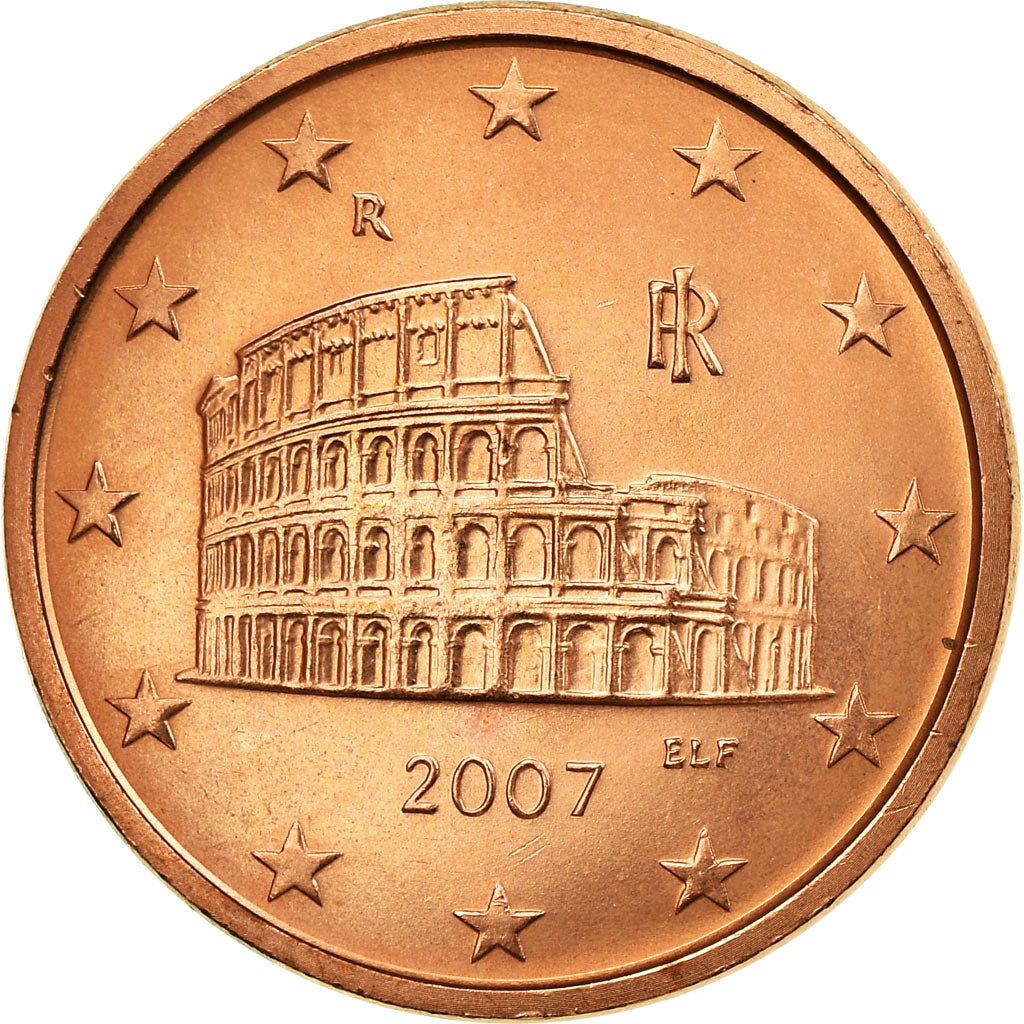 Italy, 5 Euro Cent, 2007, AU(55-58), Copper Plated Steel, KM:212
