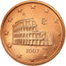 Italy, 5 Euro Cent, 2007, AU(55-58), Copper Plated Steel, KM:212