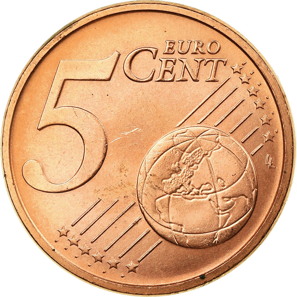 Italy, 5 Euro Cent, 2007, AU(55-58), Copper Plated Steel, KM:212