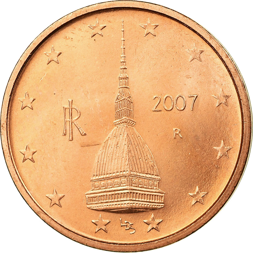 Italie, 2 Euro Cent, 2007, TTB, Copper Plated Steel, KM:211