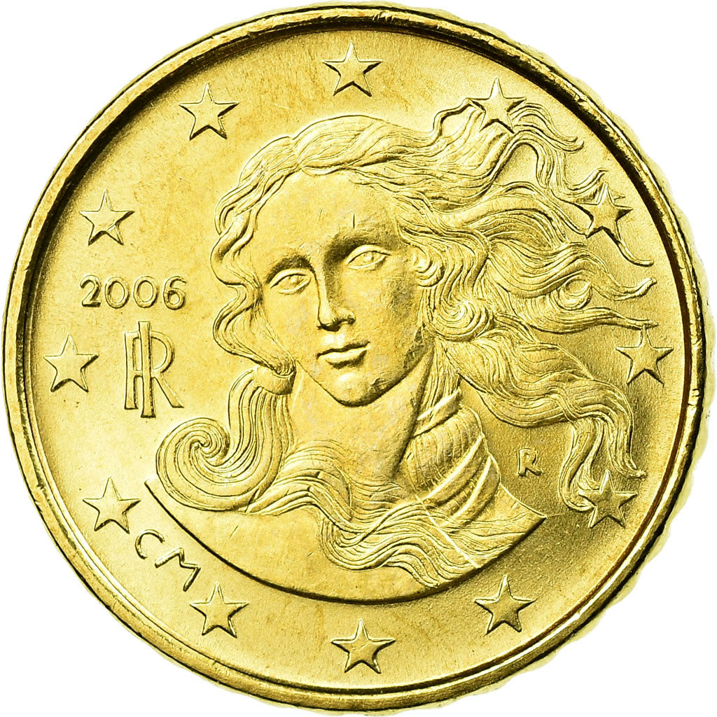 Italy, 10 Euro Cent, 2006, MS(63), Brass, KM:213