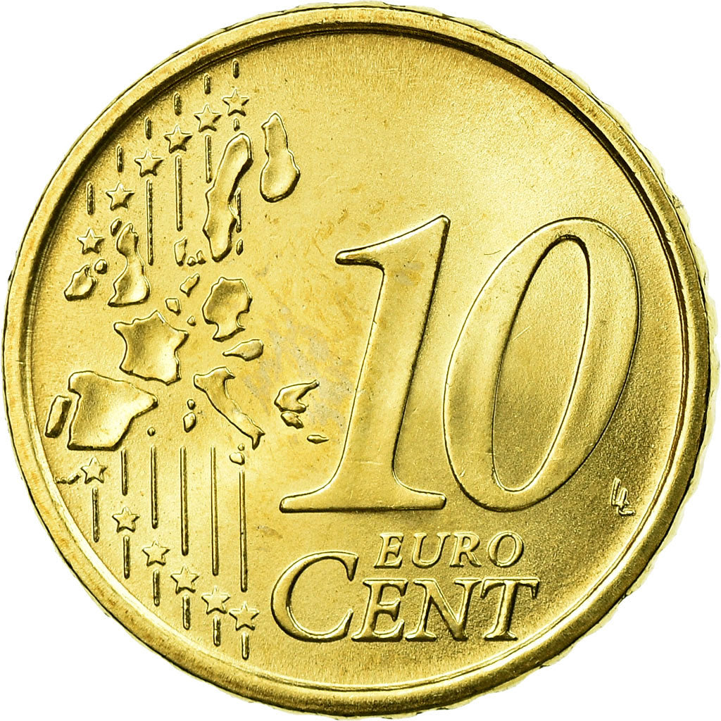 Italy, 10 Euro Cent, 2006, MS(63), Brass, KM:213