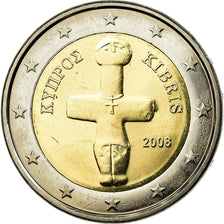 Cyprus, 2 Euro, 2008, EF(40-45), Bi-Metallic, KM:85