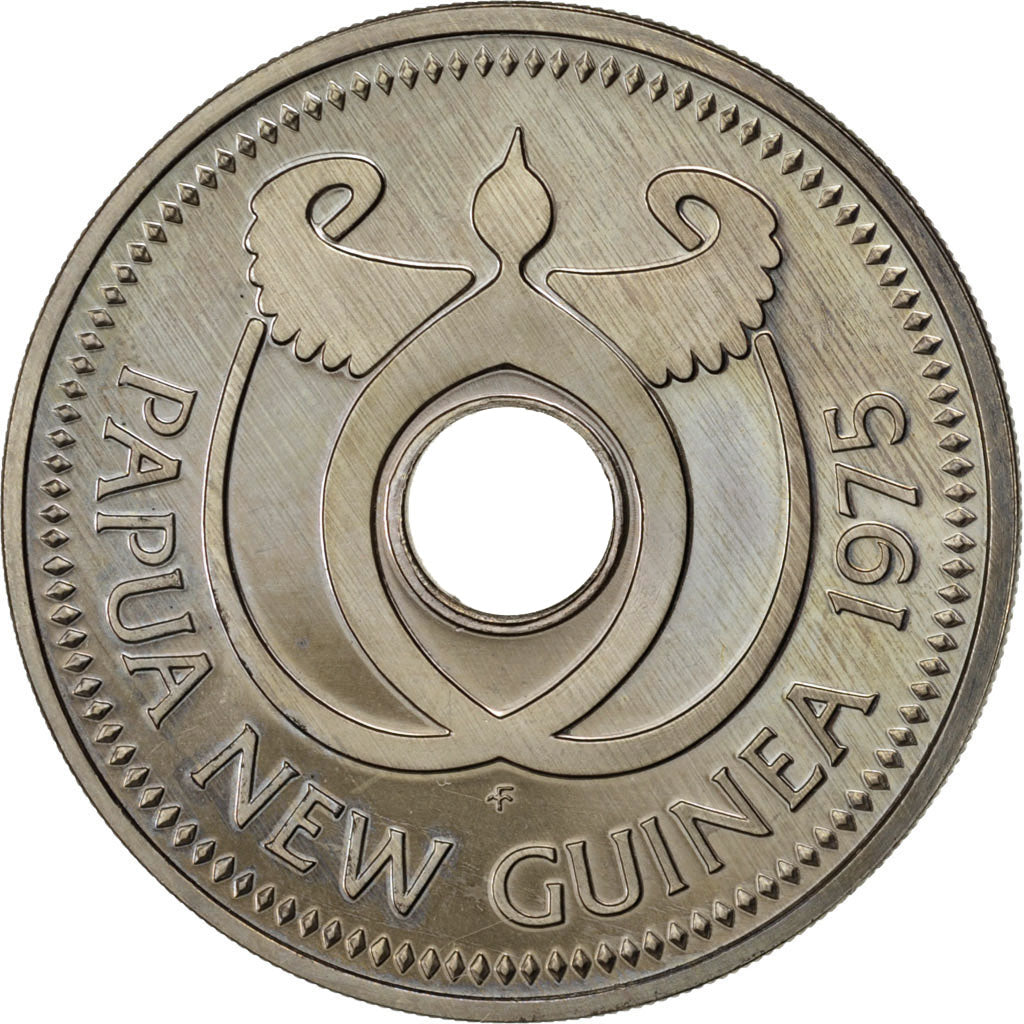 PAPUA NEW GUINEA, Kina, 1975, KM #6, MS(64), Copper-Nickel, 23.72, 14.32