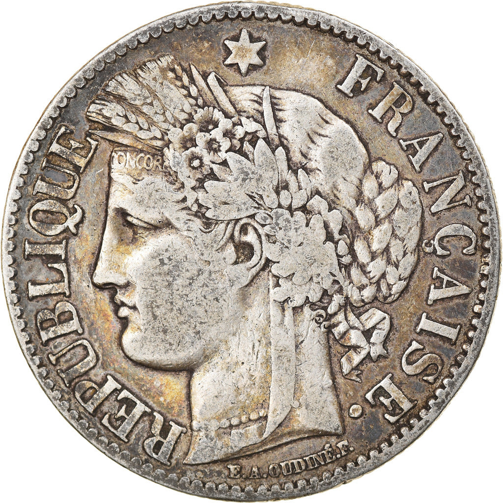 Coin, France, Cérès, 2 Francs, 1887, Paris, VF(30-35), Silver, KM:817.1