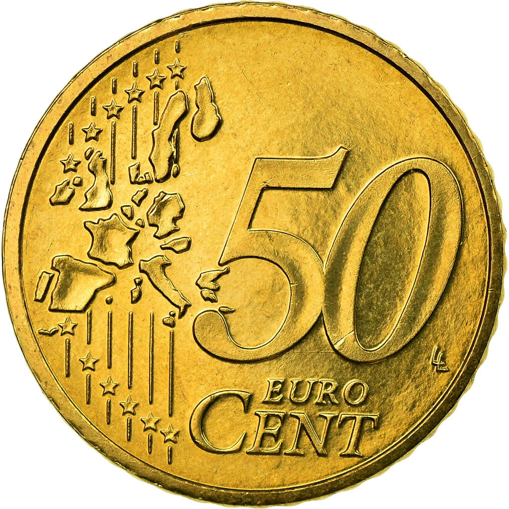 Netherlands, 50 Euro Cent, 2003, AU(55-58), Brass, KM:239
