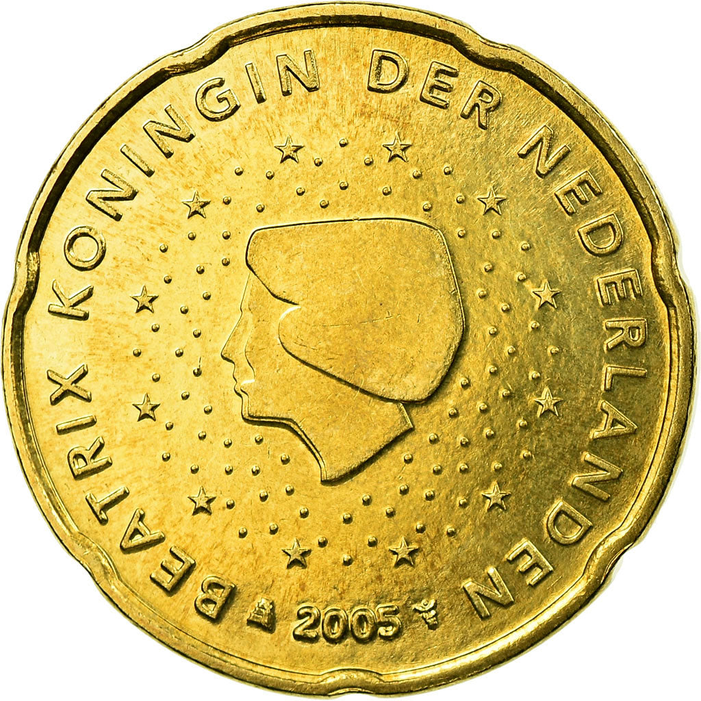 Niederlande, 20 Euro Cent, 2005, VZ, Messing, KM:238
