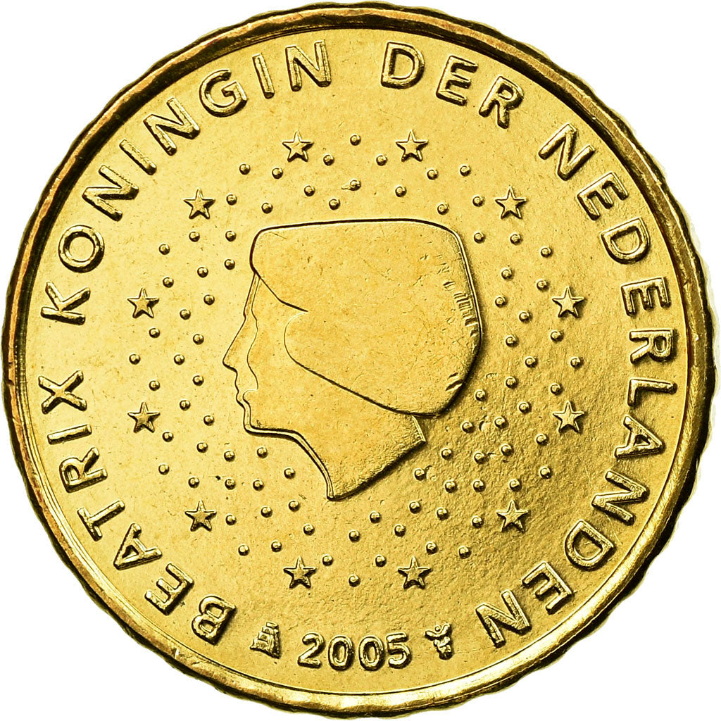 Netherlands, 10 Euro Cent, 2005, AU(55-58), Brass, KM:237