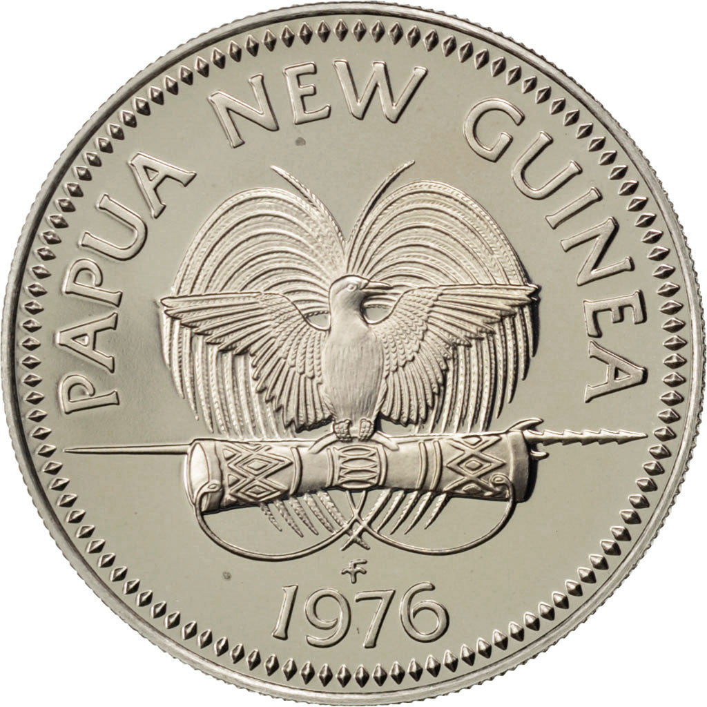 Coin, Papua New Guinea, 10 Toea, 1976, MS(64), Copper-nickel, KM:4