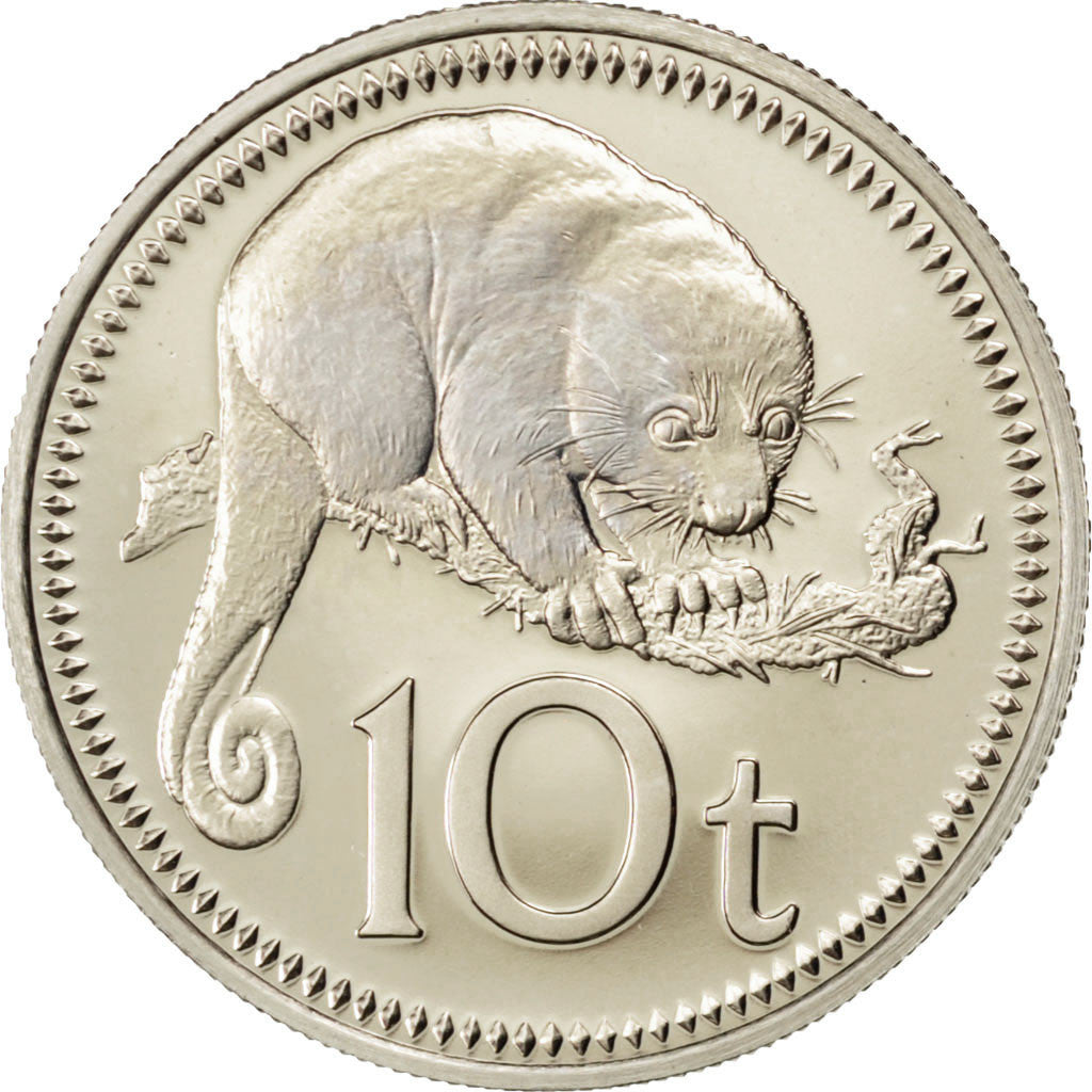 Coin, Papua New Guinea, 10 Toea, 1976, MS(64), Copper-nickel, KM:4
