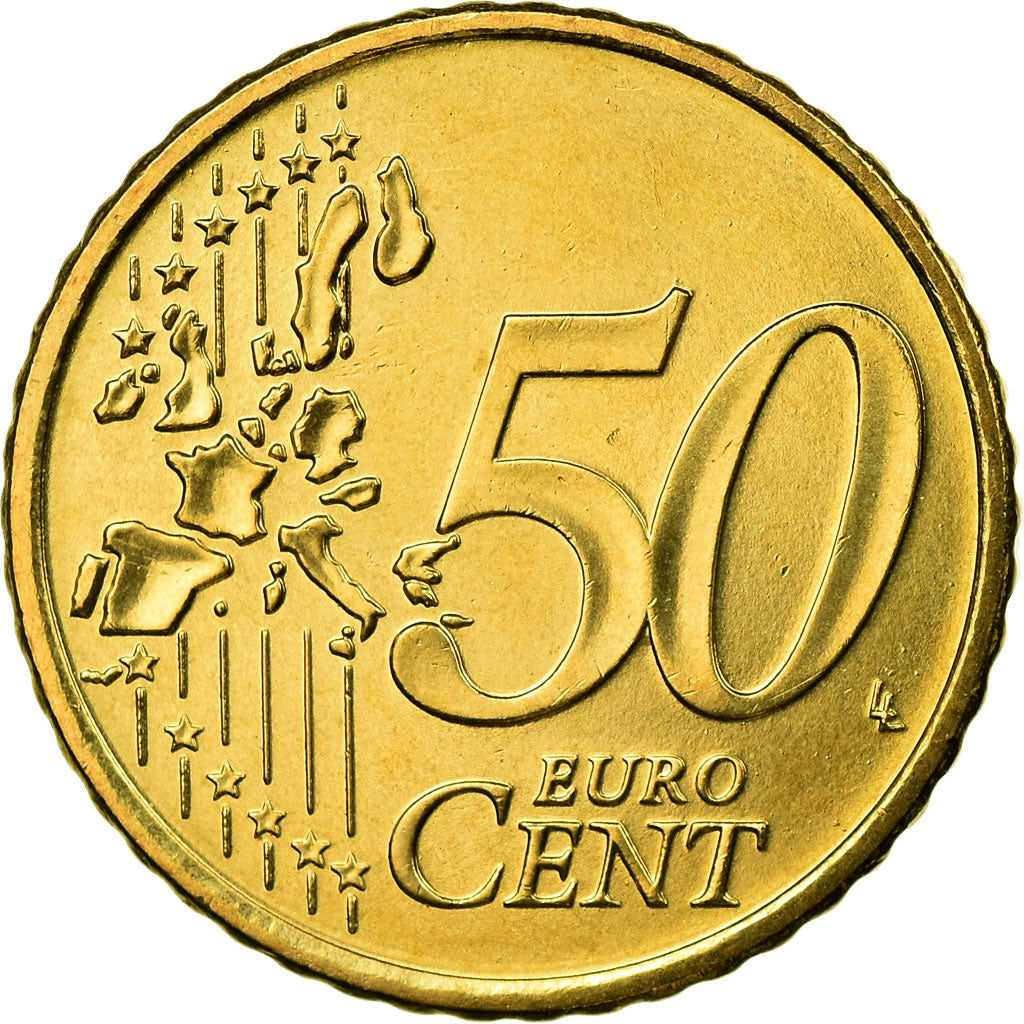 IRELAND REPUBLIC, 50 Euro Cent, 2004, VZ, Messing, KM:37