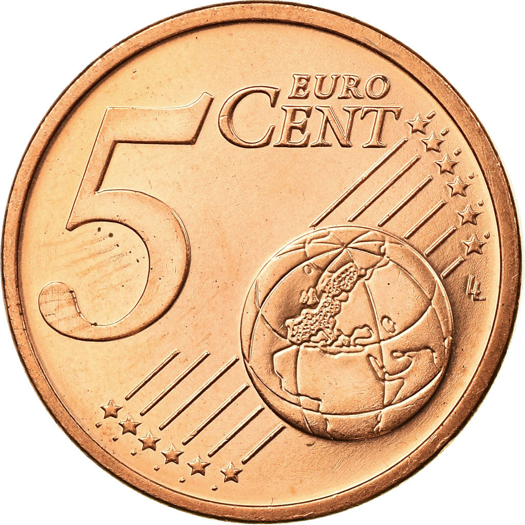 REPUBLIKA IRLANDII, 5 Euro Cent, 2004, Sandyford, AU(55-58), Miedź platerowana