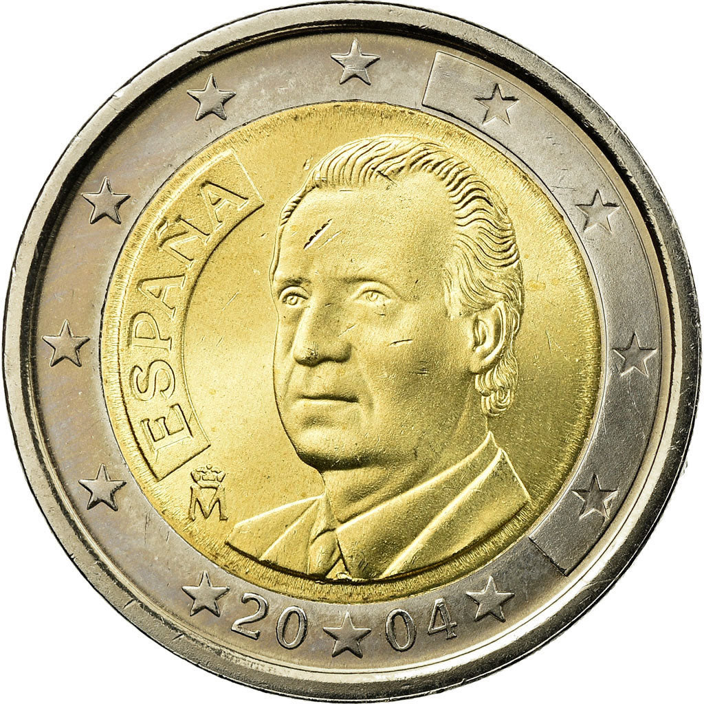 Spain, 2 Euro, 2004, EF(40-45), Bi-Metallic, KM:1047