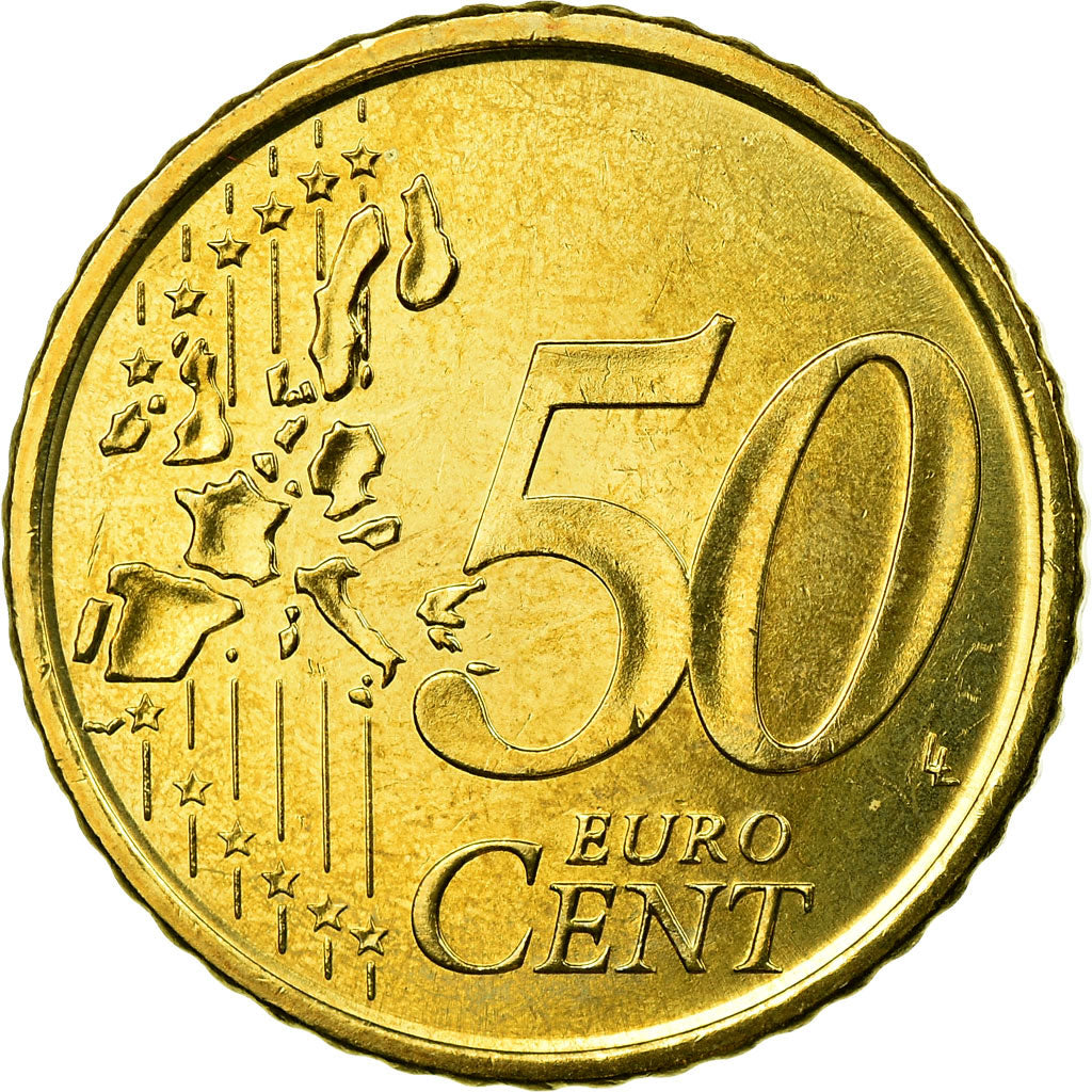 Spain, 50 Euro Cent, 2005, AU(55-58), Brass, KM:1045