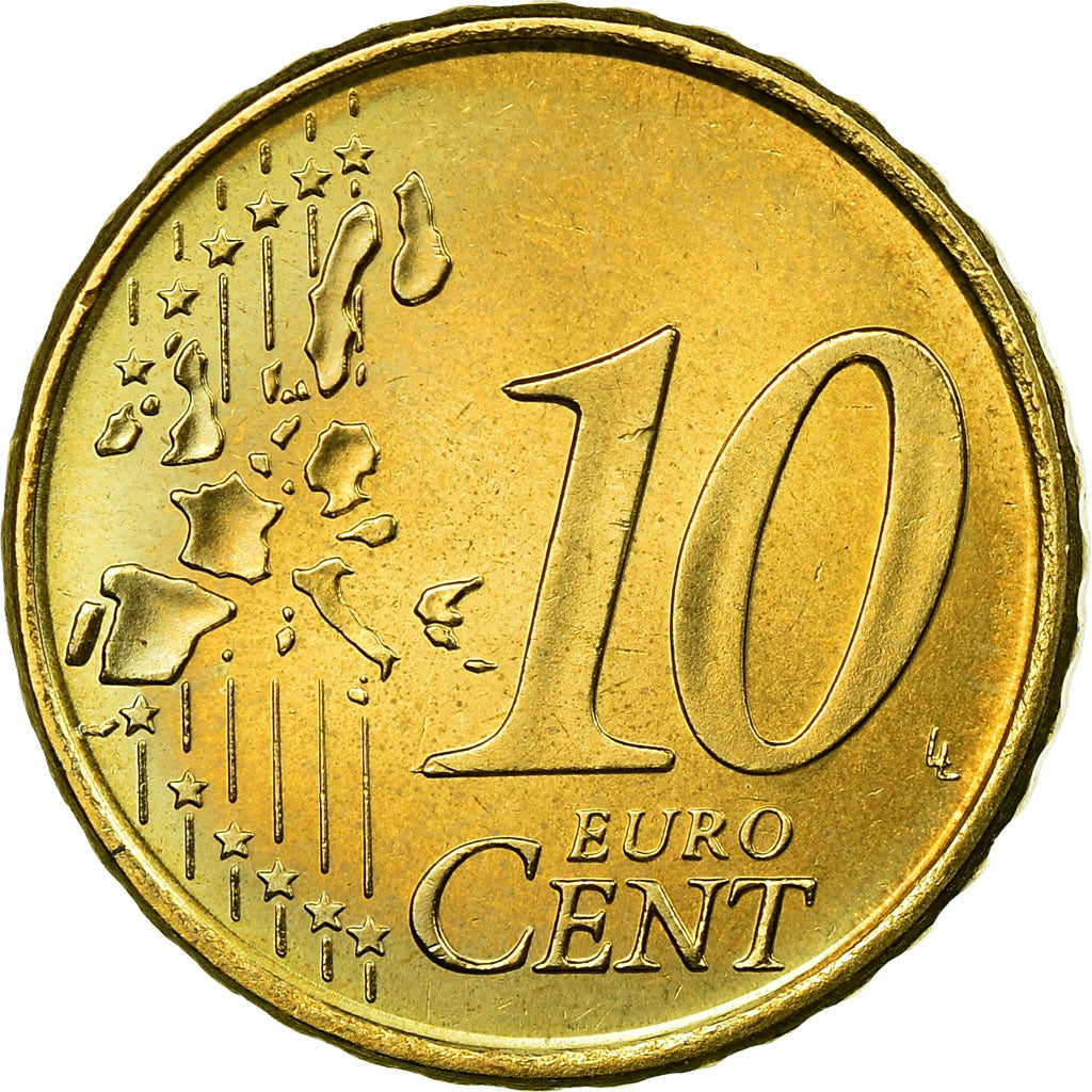 España, 10 Euro Cent, 2005, EBC, Latón, KM:1043