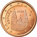 Espanha, 5 Euro Cent, 2005, AU(55-58), Aço Cromado a Cobre, KM:1042