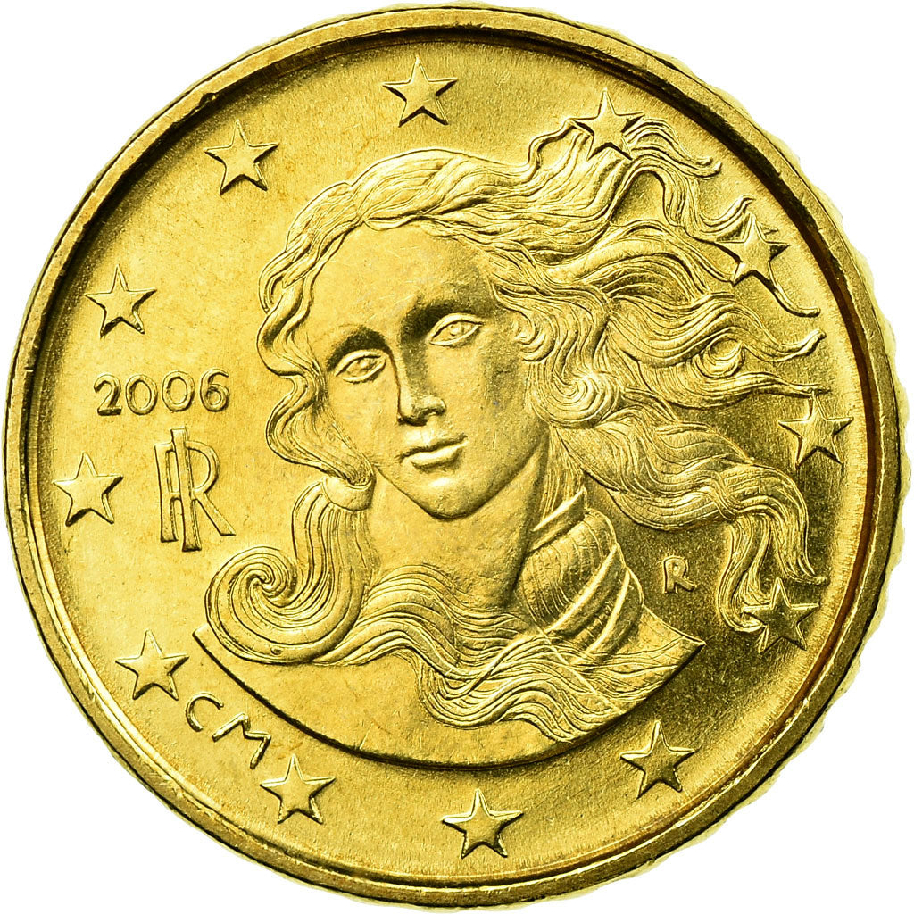 Italy, 10 Euro Cent, 2006, AU(55-58), Brass, KM:213