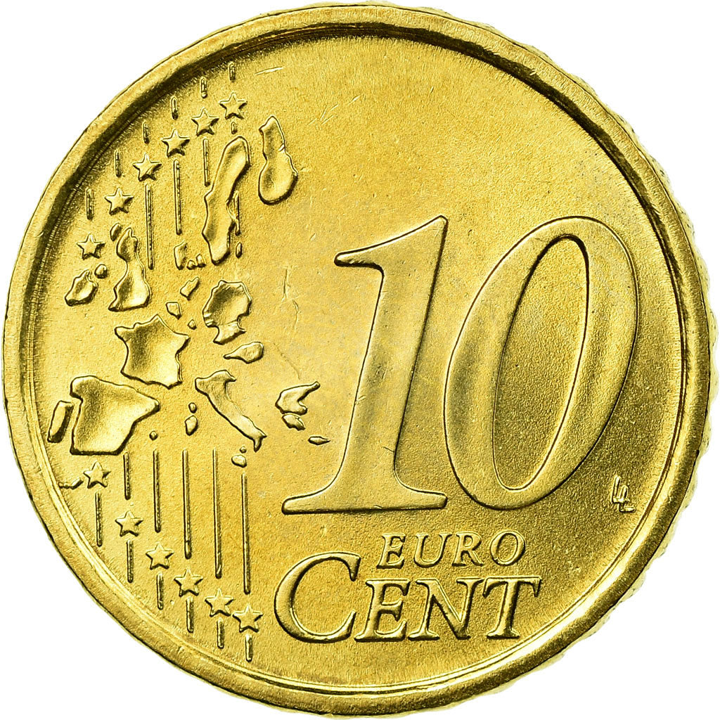Italy, 10 Euro Cent, 2006, AU(55-58), Brass, KM:213