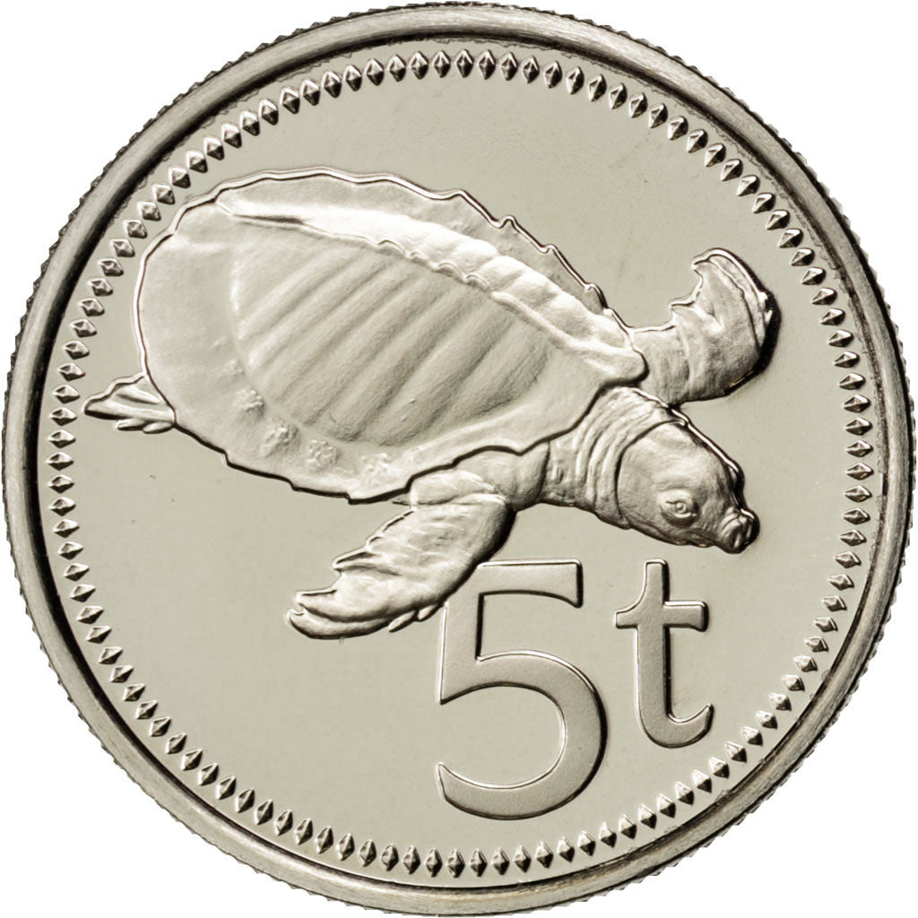Coin, Papua New Guinea, 5 Toea, 1976, MS(64), Copper-nickel, KM:3