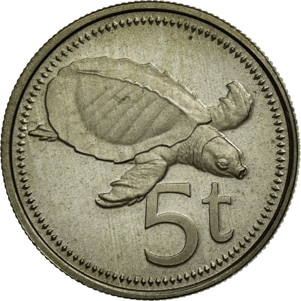 Coin, Papua New Guinea, 5 Toea, 1975, MS(64), Copper-nickel, KM:3