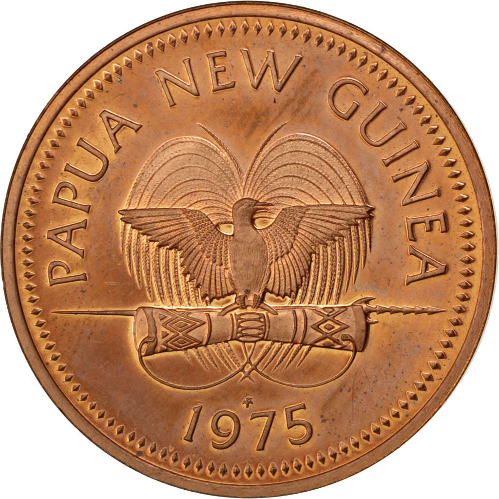Coin, Papua New Guinea, 2 Toea, 1975, MS(64), Bronze, KM:2