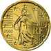 France, 20 Euro Cent, 2002, MS(63), Brass, Gadoury:5., KM:1286