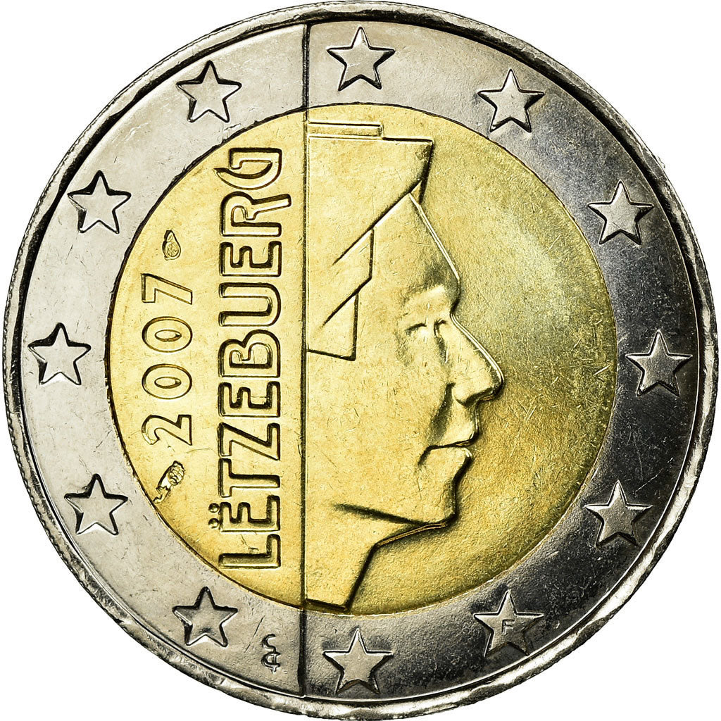 Luxembourg, 2 Euro, 2007, EF(40-45), Bi-Metallic, KM:93