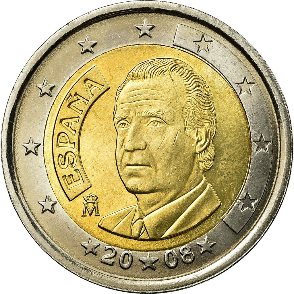 Spain, 2 Euro, 2008, AU(55-58), Bi-Metallic, KM:1074