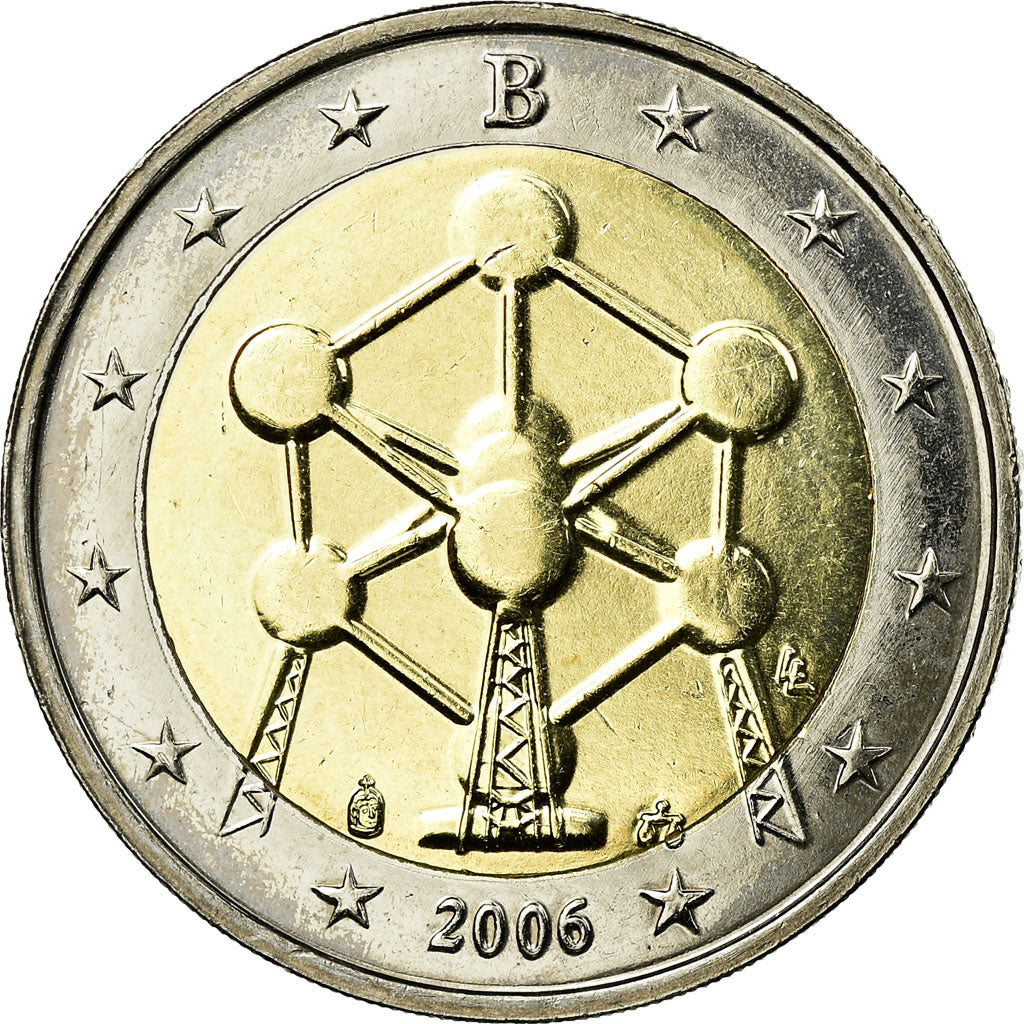 Belgium, 2 Euro, L Atomium Bruxelles 2006, 2006, AU(55-58), Bi-Metallic, KM:241