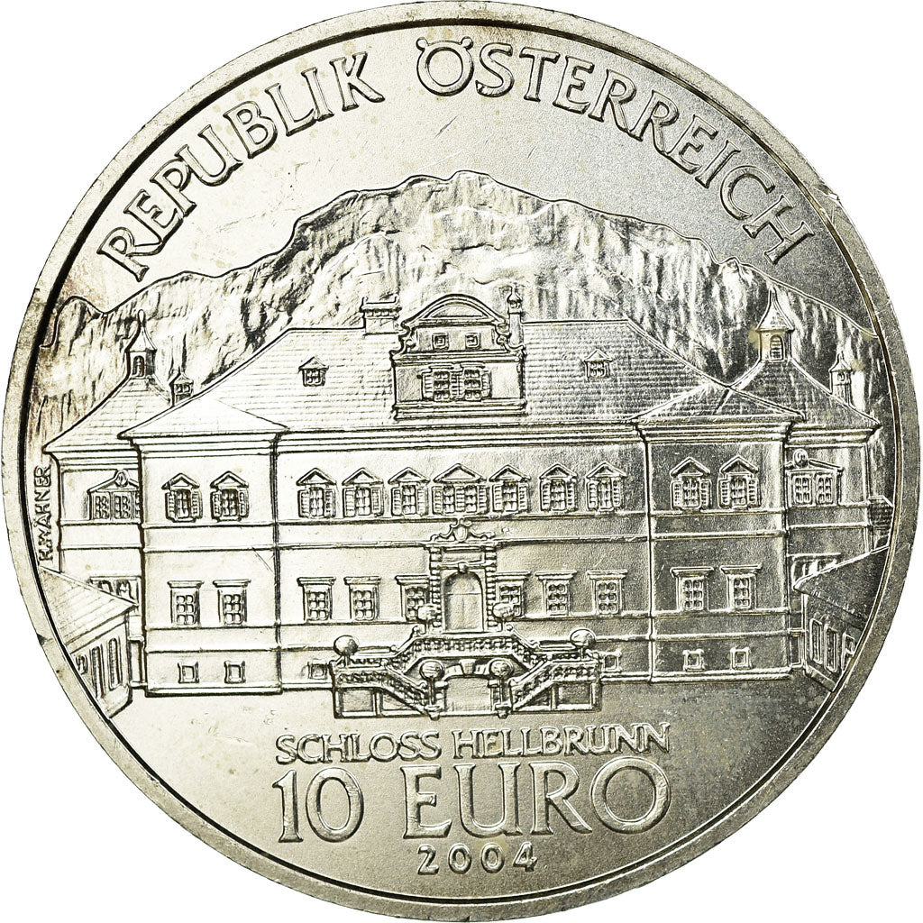 Austria, 10 Euro, Hellbrunn Castle, 2004, AU(55-58), Silver, KM:3111