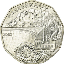 Austria, 5 Euro, Water Power, 2003, AU(55-58), Silver, KM:3105