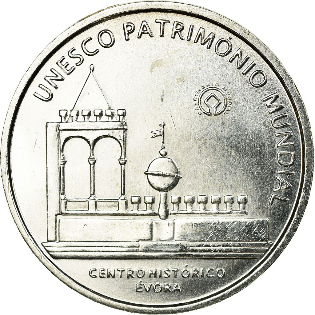Portugal, 5 Euro, historic city of evora, 2004, AU(50-53), Prata, KM:755