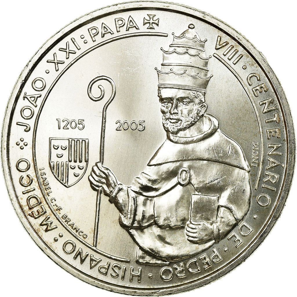 Portogallo, 5 Euro, 800th Anniversary Birth of Pope John XXI, 2005, SPL-