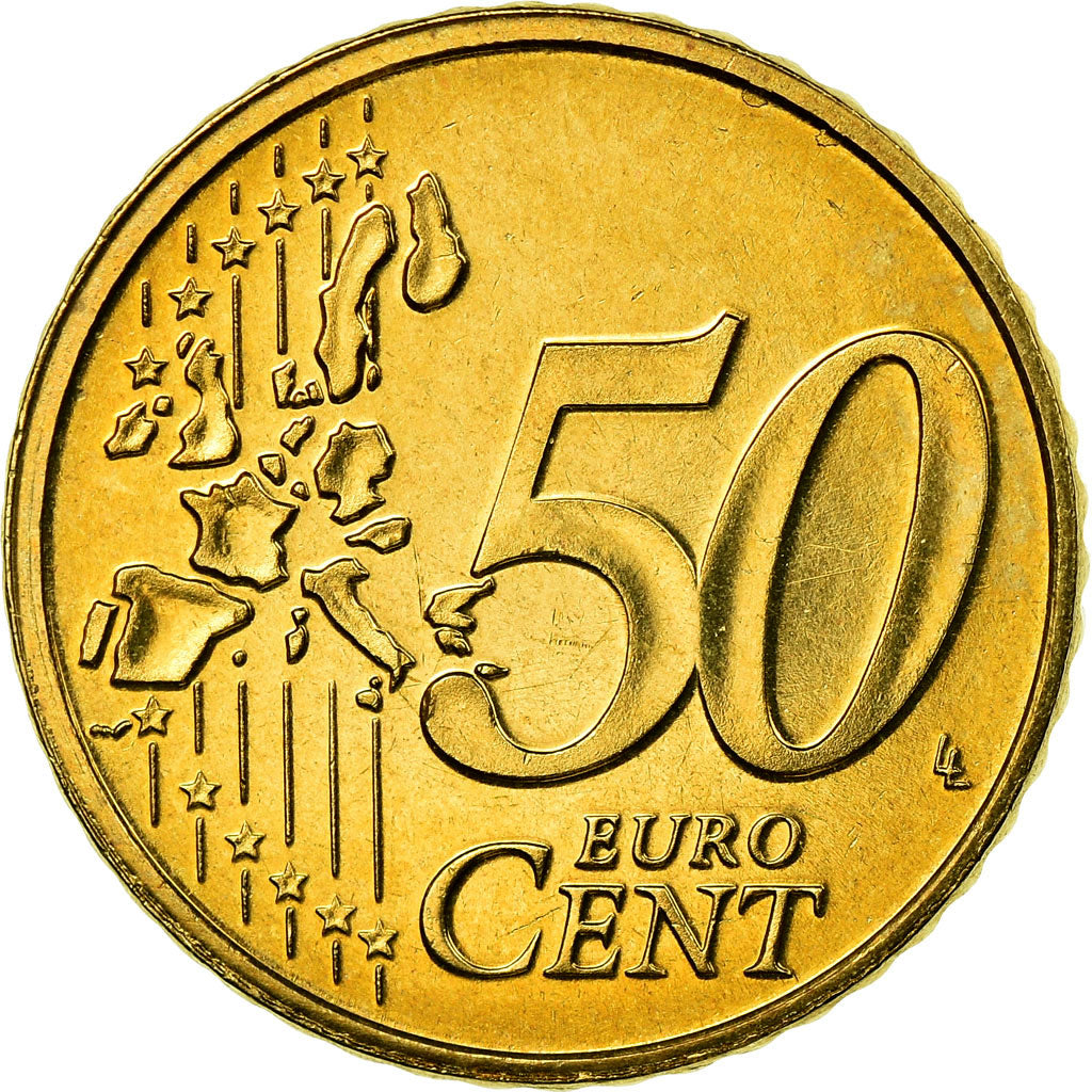 Luksemburg, 50 Euro Cent, 2003, Utrecht, AU(55-58), Mosiądz, KM:80