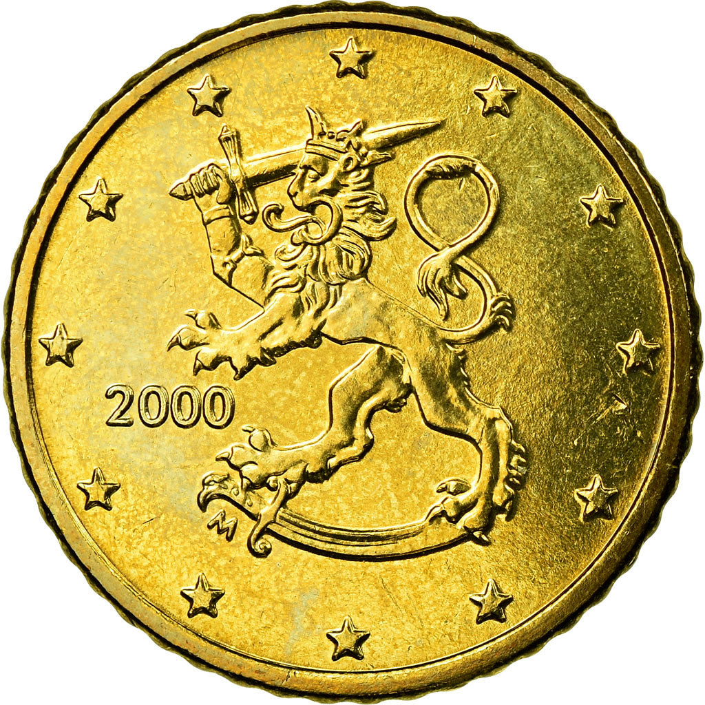 Finlandia, 50 Euro Cent, 2000, SPL-, Ottone, KM:103