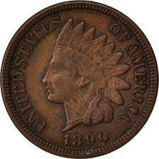 UNITED STATES, Indian Head Cent, Cent, 1890, U.S. Mint, KM #90a, EF(40-45),...
